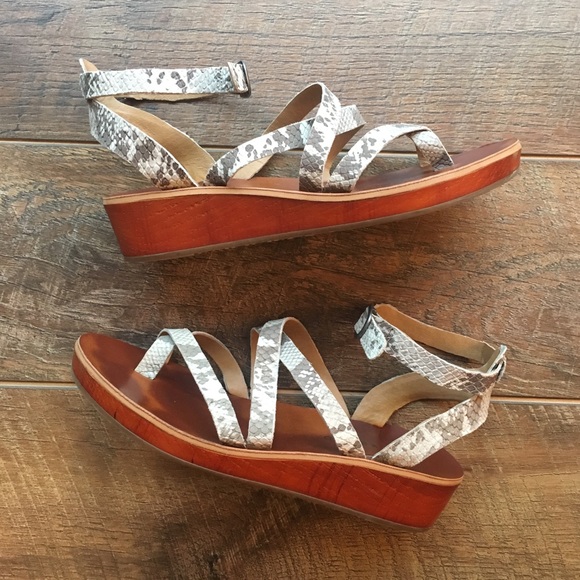Lucky Brand Shoes - Lucky Brand Snakeskin Wedge Sandals